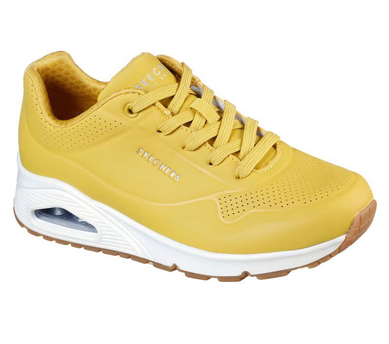 Skechers Uno - Stand On Air - Womens Sneakers Yellow [AU-ZB4388]